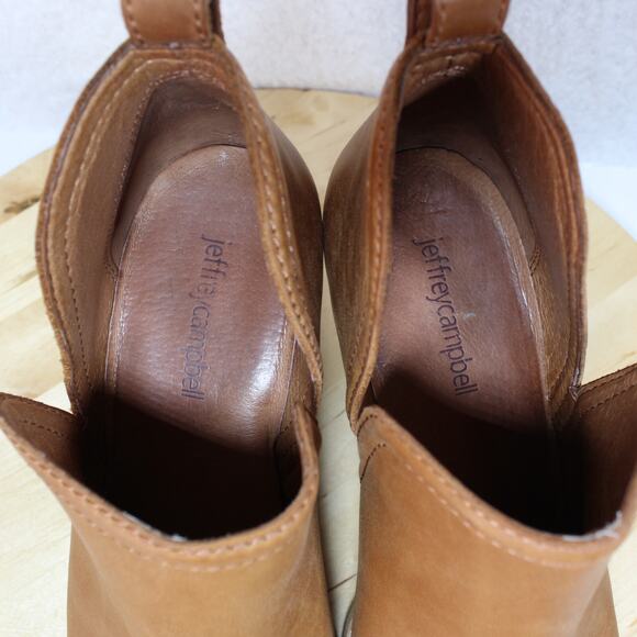 Jeffrey Campbell Ankle Boot Womens Size 8 Brown Leather Career Western Festival - Picture 8 of 10